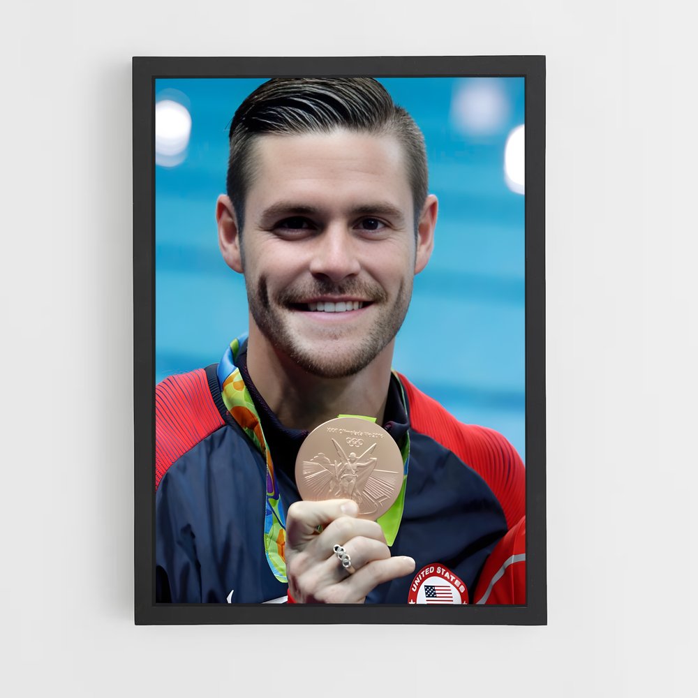 Poster David de boudia – affiche Plongeon depuis une plateforme (vue 2)